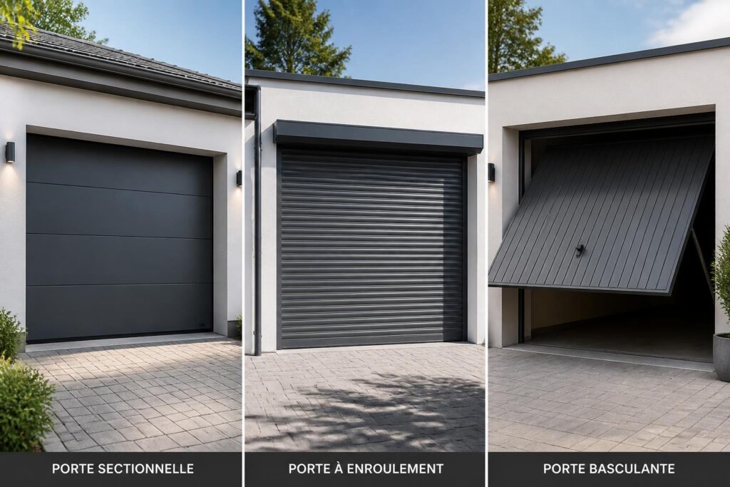 Porte de garage sectionnelle, enroulement ou basculante : comparatif