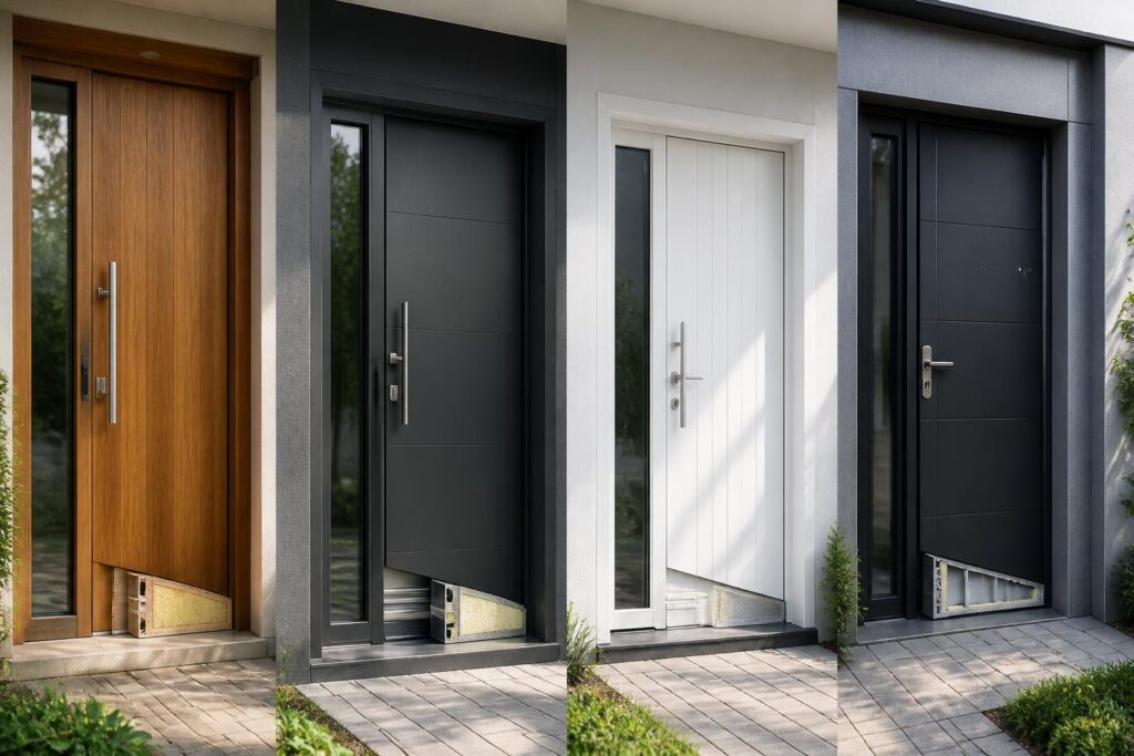 Porte d’entrée : bois, alu, PVC, acier — comparatif sécurité et isolation