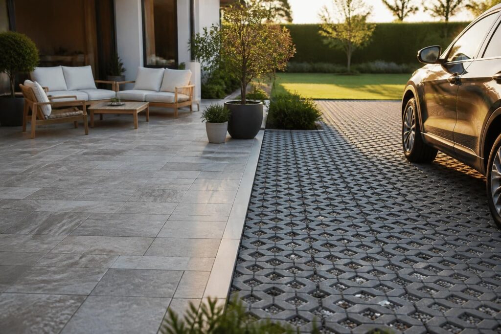 Dalles drainantes pour terrasse et parking : guide des matériaux et usages