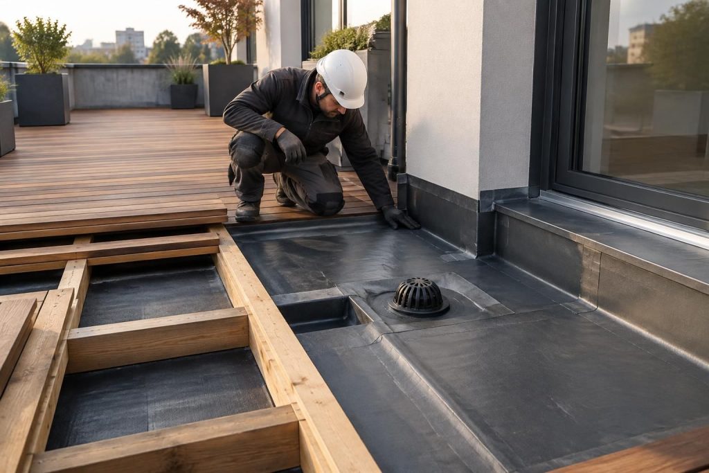 Étanchéité d’un toit-terrasse en bois, les points à ne pas rater